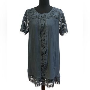 LOFT Navy Blue Inlay Dress